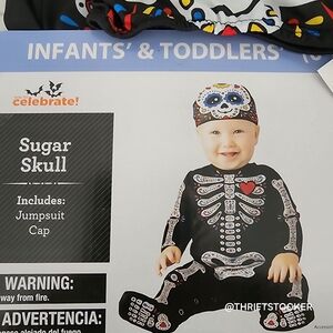 Infant's Sugar Skull Costume 0-6M